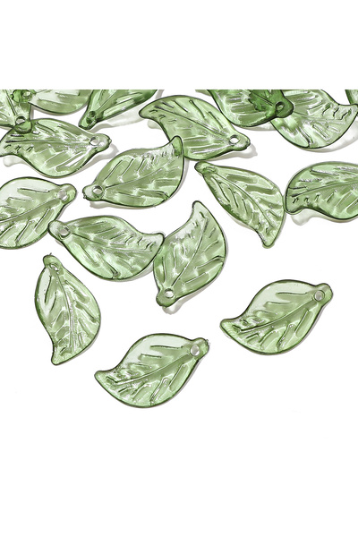Choice 10PCS 05GN 10/50Pcs Acrylic Mini Tree Leaf Beads Unique Loose Beads Ha...