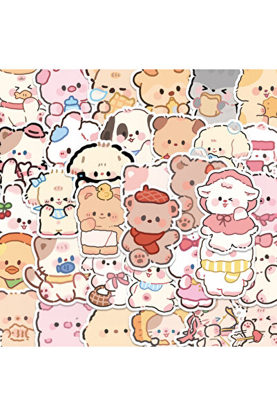 Choice 100PCS 100PCS Cute Playful Bear Animals Stickers Scrapbooking Stick La...