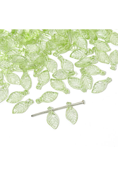Choice 50PCS 01LGN 10/50Pcs Acrylic Mini Tree Leaf Beads Unique Loose Beads H...