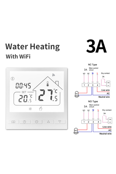 Choice1 WiFi Water Heating Tuya WiFi Smart Thermostat Water/Gas Boiler Electr...