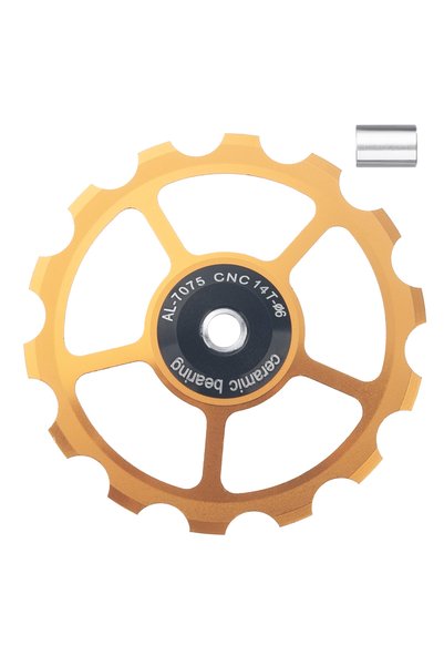 Choice golden 14T MTB Bicycle Rear Derailleur Jockey Wheel Ceramic Bearing Pu...
