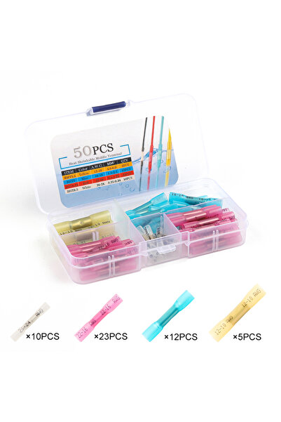 Choice 50PCS Boxed Heat Shrink Butt Wire Connectors Waterproof Insulated Auto...