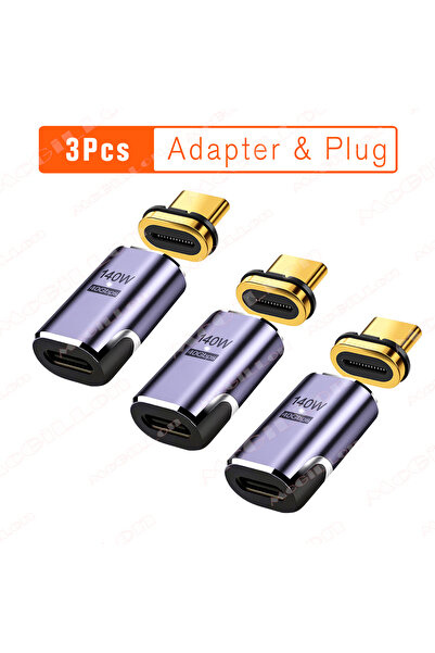 Choice Model A 3Pcs Adapter USB4.0 Thunderbolt3 Magnetic USB C To Type C Adap...