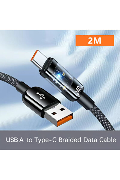 Choice1 USB A to Type C 2m NNBILI 240W Nylon USB A to Type C Super Fast Charg...