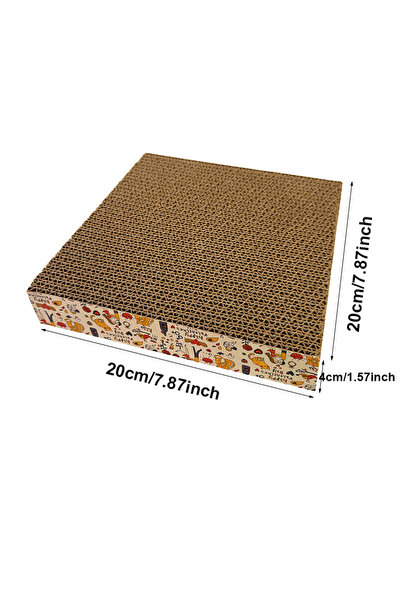 Choice CW013-square Cat Toys Pet Cat Scratching Board Corrugated Cardboard Pa...