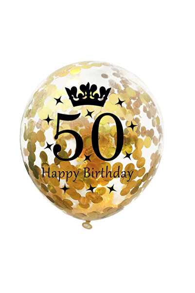 Choice 12INCH gold 50 12inch Crown Number Confetti Latex Balloons 16 18 21 30...