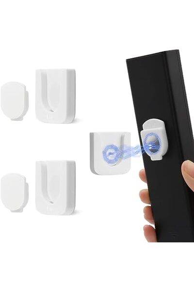 Choice White 2-pack 2/4/6 Magnetic Remote Control Bracket Wall Mounted - Curv...