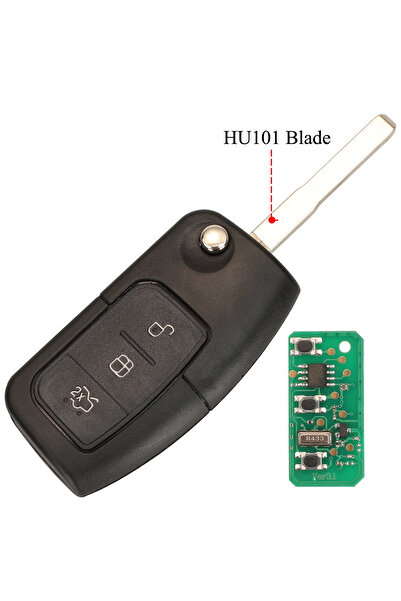 Choice4 433MHz HU101 Without ID Jingyuqin ASK 433MHz Flip Remote Key 4D60 ID6...