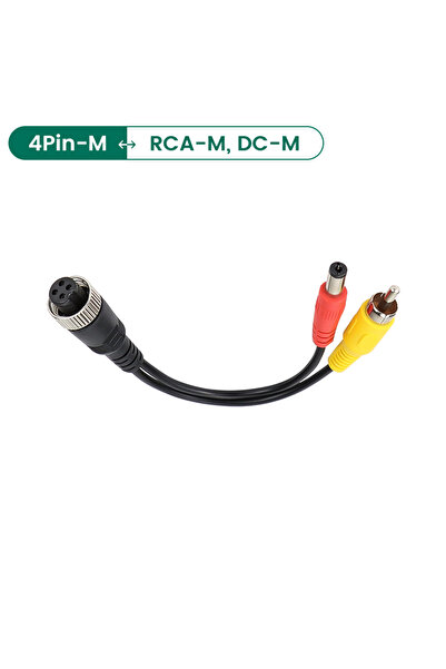Choice6 4PinM-RCAm-DCm GreenYi 4Pin Aviation Head Male/Female to RCA AV/Femal...