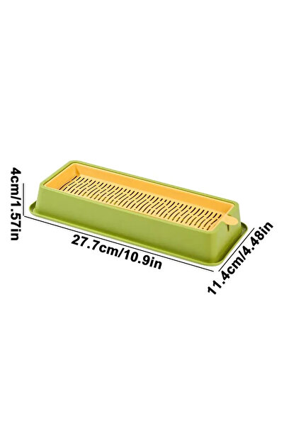 Choice L green Nursery Tray Seed Germination Tray Cat Grass Growing Set Layer...