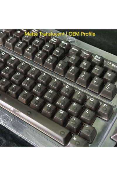 Choice4 Fog-Black-White-Top Clear Transparent & Frosted Translucent PC Keycap...