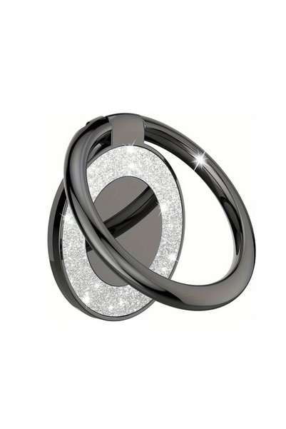WSSHE Black Fashion Ring Bracket 360° Rotation Ring Holder Sticker Cellphones...