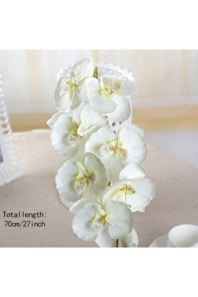 Choice 1pc White 1pc Artificial Orchid Stems For Living Room Home Decoration,...