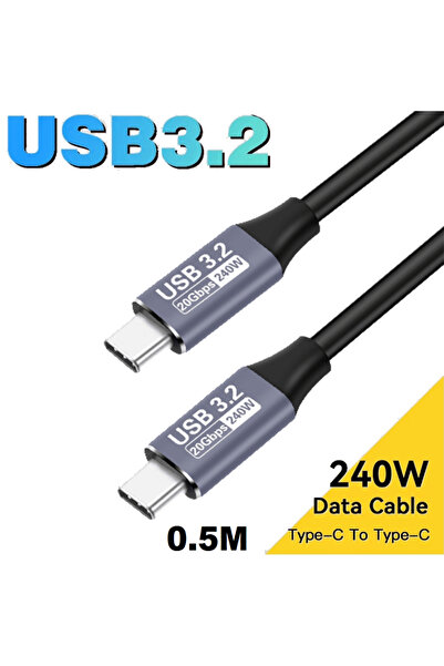 Choice 20GB-0.5M 8K USB4 Type C Cable 40Gbps 240W PD3.1 QC4.0 For Samung Thun...