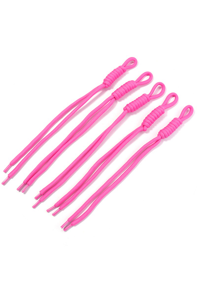 Choice3 24-28cm 5pcs Hot Pink 5pcs Colorful Braided Lanyard Keychain for Phon...