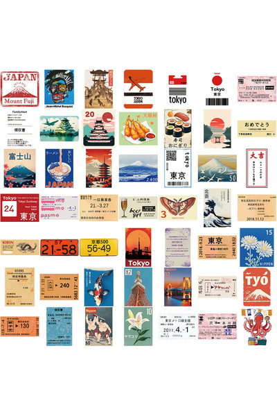 Choice1 50pcs 50/100PCS Japanese Travel Culture Stickers Decals For Phone Lap...