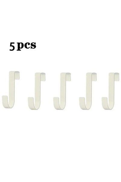 Choice White 5Pcs Multi-Purpose Hooks Kitchen Cabinet Door Back Hook Hanging ...