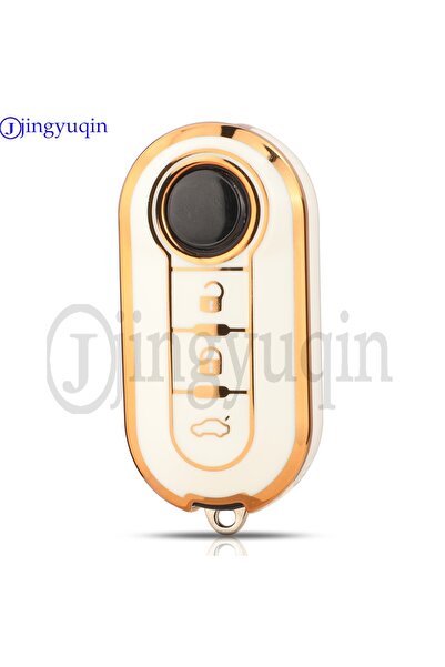 choice2 white Jingyuqin NEW TPU Car Key Case Cover For Fiat 500 Ducato Panda ...