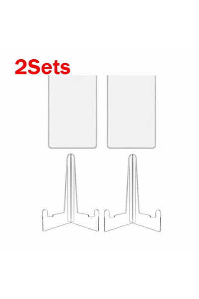 Choice1 2set 1-10pcs Hard Plastic Cards Sleeves And Stand Display Set For Yug...