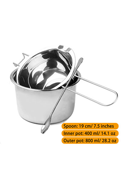 Choice6 وعاء صهر الشمع بسعة 400 مل، عالي الجودة من الفولاذ المقاوم للصدأ، مزد...