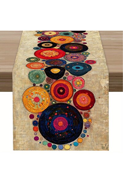 Choice 33X90Cm A 1 Piece of Polka Dot Round Table Runner with a Fresh Color a...
