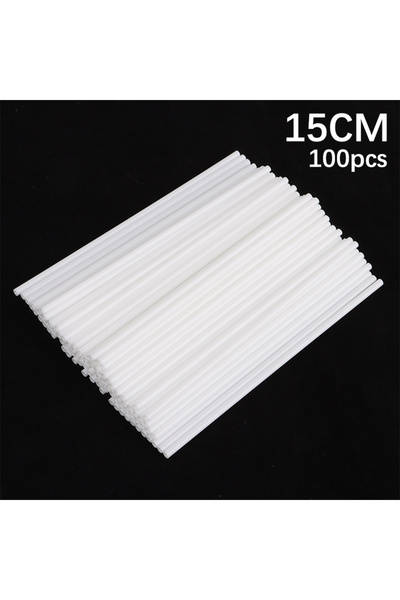 Choice 15cm 100Pcs 8/10/12/15cm White PP Solid Core Lollipop Sticks for Choco...