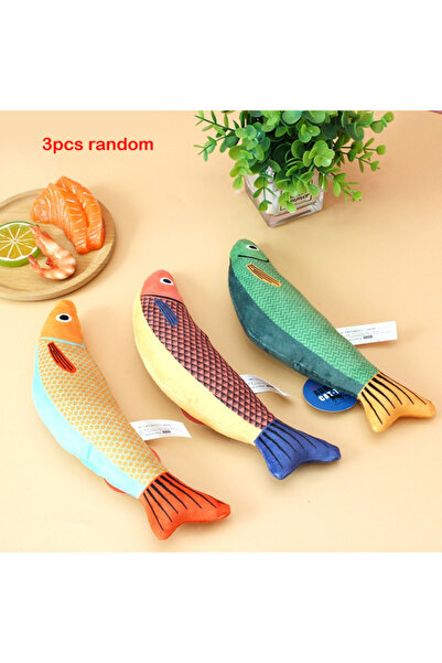 Choice 3pcs random Cat Toy Catnip 3D Simulation Fish Goldfish Kitten Toys Pil...