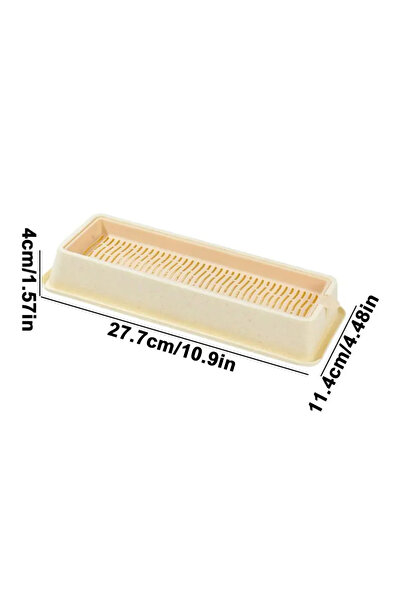 Choice L beige Nursery Tray Seed Germination Tray Cat Grass Growing Set Layer...