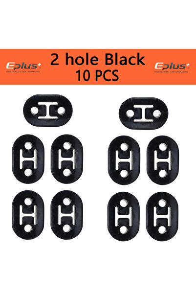Choice 2 hole Black 10PCS Universal 2&4 Holes Polyurethane Exhaust Hanger Har...