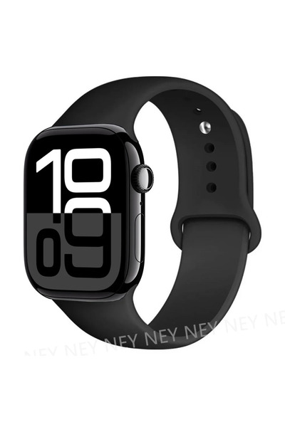 Choice75 49mm-42-44-45mm M-L 18 Black Silicone Band For Watch straps 45mm 44m...