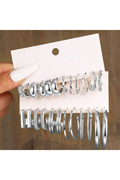 Choice AYA3 60 Pcs/Set Fashion Earrings For Women Boho Vintage Silver Color G...