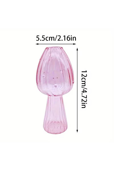 Choice Style D Colourful Mushroom Vase Creative Hydroponic Transparent Glass ...