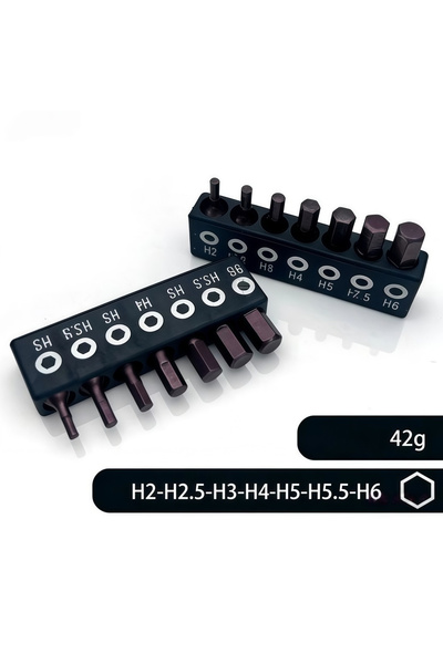 Choice3 S2 Hexagon 2-6 1/4 S2/CR-V Screwdriver Bit Set 25mm Cross Hexagonal T...