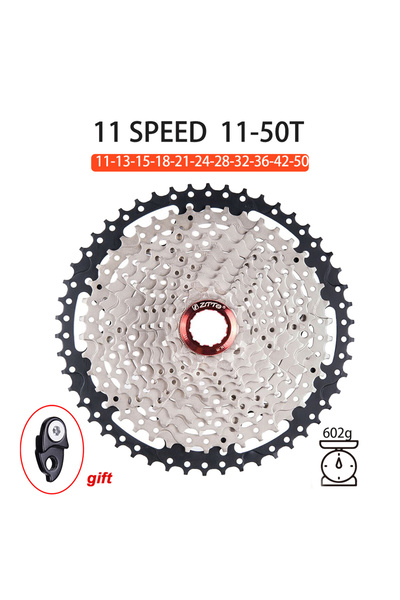 ZTTO 11s50T Bk-silver MTB Bicycle 11 Speed Cassette 11-36/40/42/46/50/52T 11V...