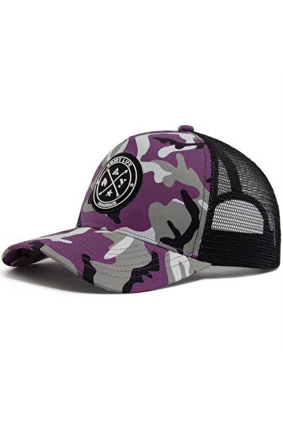 Choice12 Camouflage Purple Summer Mesh Baseball Cap Women Men ENJOY LIFE Lett...