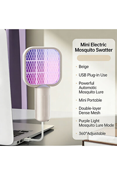 Choice White New USB Mosquito Swatter Trap with UV Light Portable Mosquito Ki...