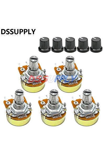 Choice10 100K أوم 5 Set WH148 15mm 3-Pin Linjär الجهد المقاوم 1K 2K 5K 10K 20...
