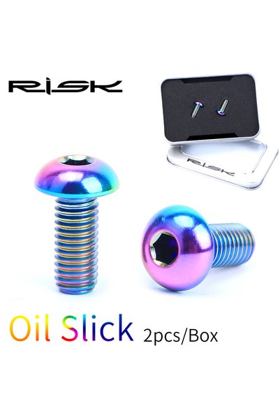 Choice مسامير تثبيت قفص زجاجة المياه من سبائك التيتانيوم M5x12 من Oil Slick R...