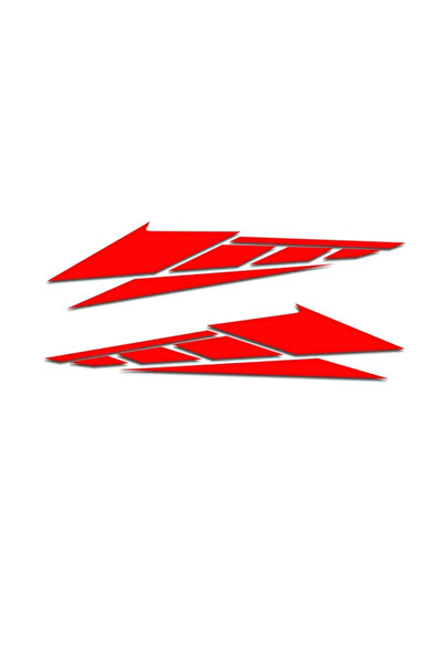 Choice5 20cm Red 1Pair Motorcycle Stickers Waterproof DIY Motorbike Side Pane...