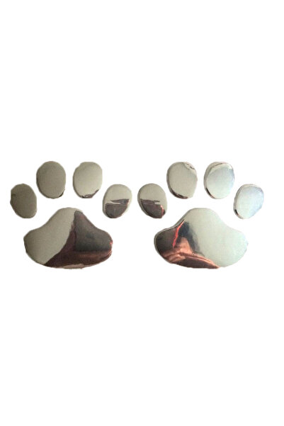 Choice 2pcs silver 2Pcs Auto Accessories Car Sticker Cool Design Paw 3D Anima...