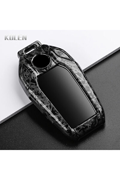 Choice3 F-Carbon ABS Carbon Fiber Car LED Display Key Case Cover For BMW G30 ...