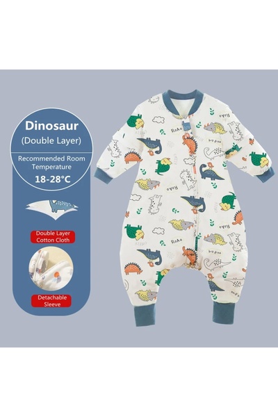 AIBOYING 100-110cm Dinosaur-1 2025 Baby Cartoon Split-legged Sleepsacks With ...