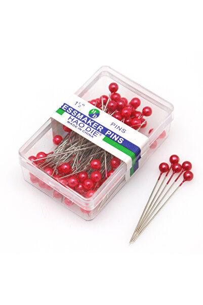 choice2 Red 100Pcs/Box 38mm Colorful Round Pearl Head Needles Stitch Straight...