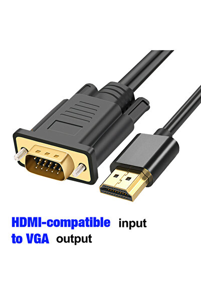 Choice 1m black 1080P HDTV Male to VGA Male Converter HDMI Input To VGA Outpu...