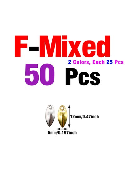 Choice مجموعة طُعم شفرة دوارة من مزيج F MNFT مكونة من 50 قطعة، أداة صنع طُعم ...