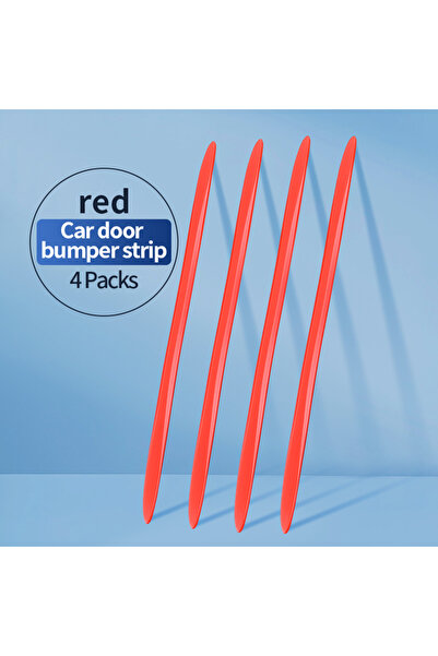 Choice5 4pcs red Extended and Thickened Car Anti-Collision Strip Silicone Tra...