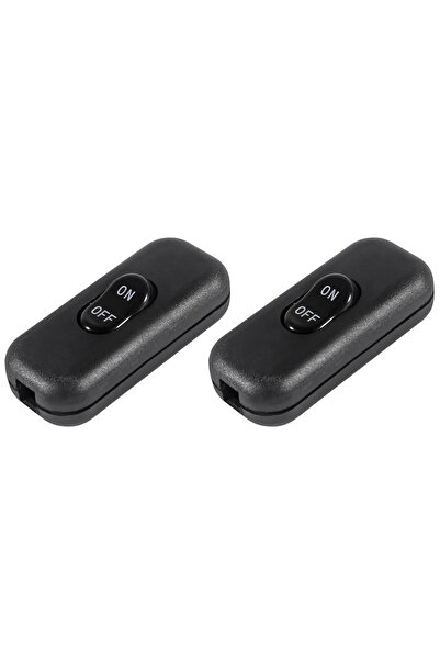 Choice 2pcs black 2/4Pack Inline Cord Switch AC 250V 6A On-Off ，Lamp Cord But...