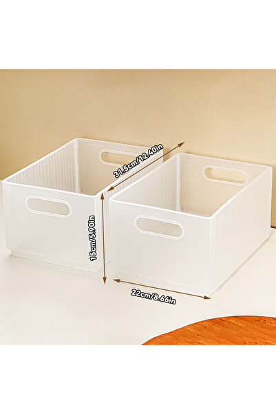 Choice11 WORTHBUY Clear L 2pcs WORTHBUY Plastic Folding Fridge Storage Box Pu...
