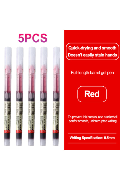 Choice7 10pcs red High Quality 0.5mm Quick Drying Fine Point Liquid Ink Pens ...