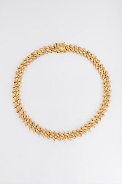 Crupt Studio 14mm Iced Out Crown Cuban Chain Erkek Kolye KA1381AL